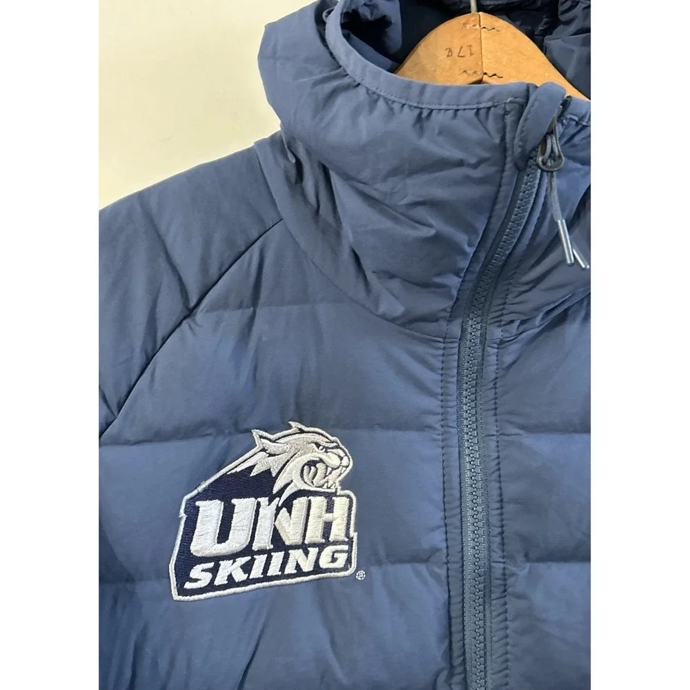 Mens NWT The North Face Stretch Down Hoodie Coat UNH Ski New Hampshire Med $280